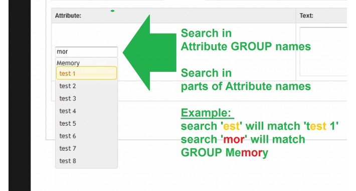 GGW vQmod Advanced attribute search and group search