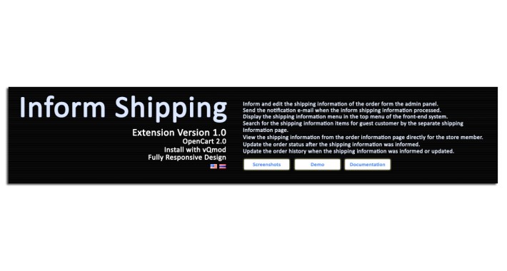 Inform Shipping Extension Version 1.0