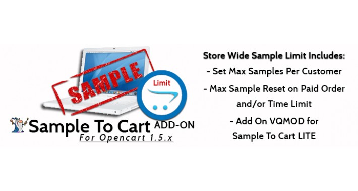 Sample To Cart ADD ON Store Wide Sample Limit