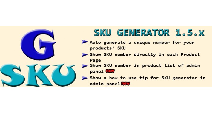 SKU Generator 1.5.x