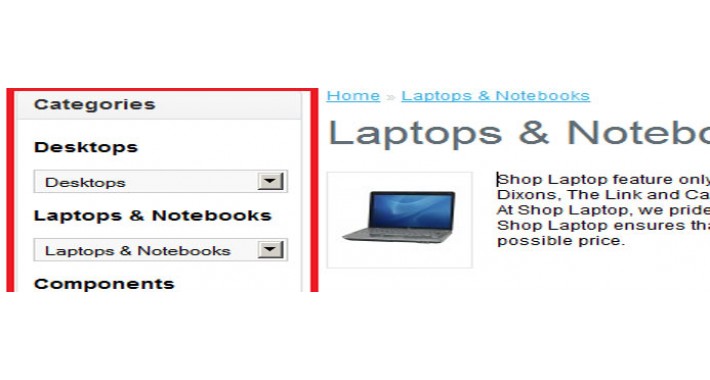 Drop down category