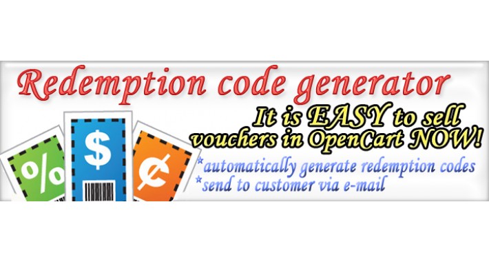 (vQmod) Opencart Redemption Code Generator
