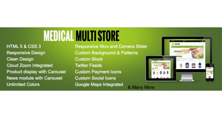 Medical Multistore Responsive Opencart Theme