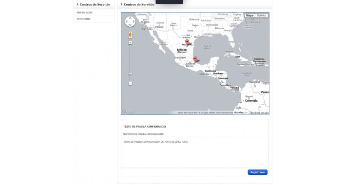 Office Information with google maps and service to branch