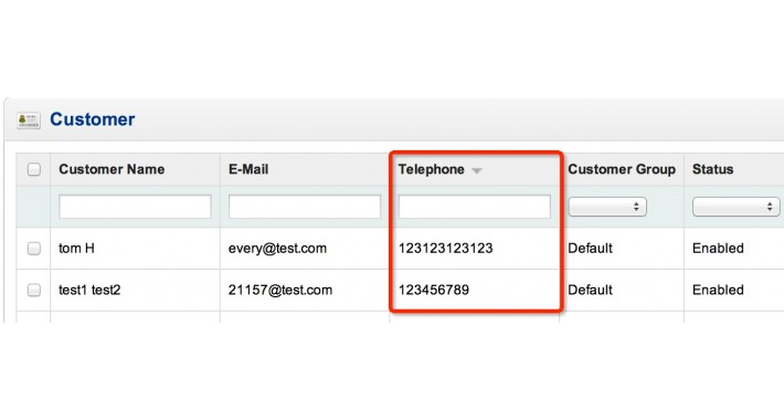 Customer Telephone Search and Sort
