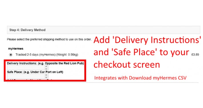 Delivery Instructions During Checkout [VQMOD]