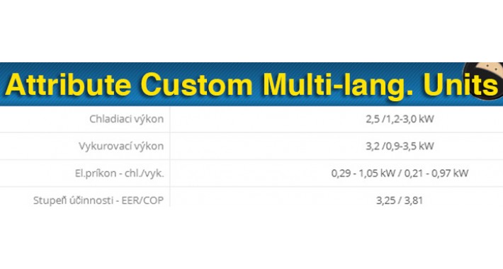 Attribute Custom Multilanguage Units