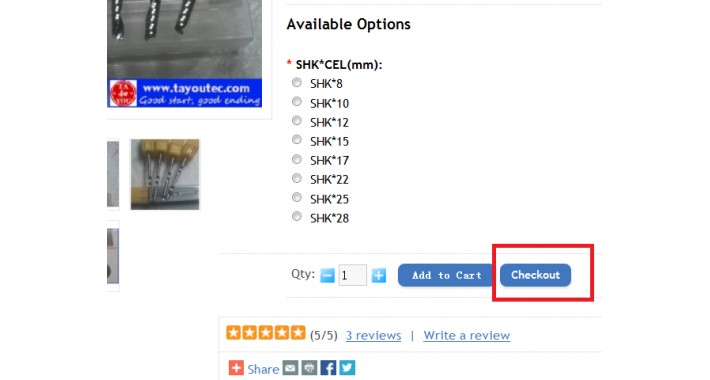 add checkout button to product page