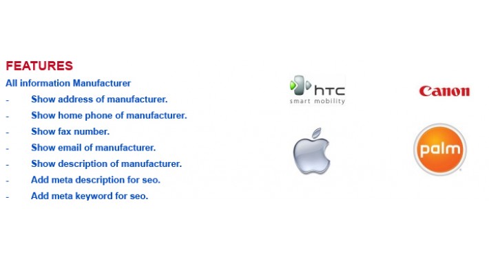 All information Manufacturer 2.
