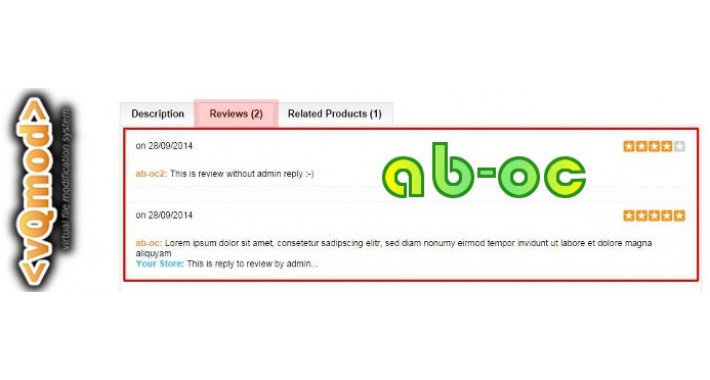 Reply to review - vqmod