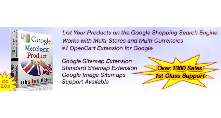 opencart google merchant shopping feeds xml sitemaps oc 2 x