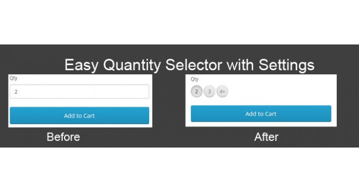 OpenCart - VQMOD Easy Quantity Selector With Settings