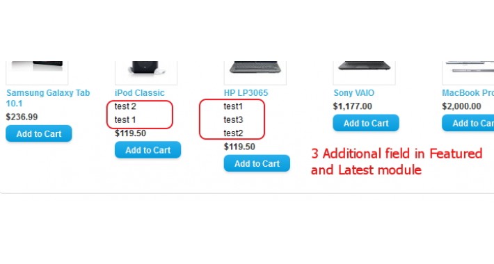 3 extra field in featured and latest