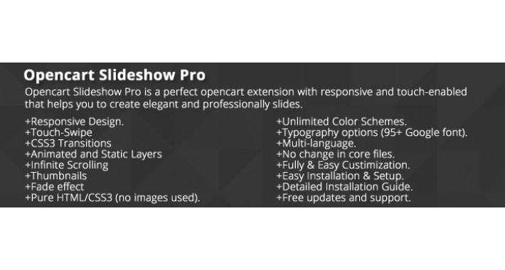 Opencart SlideShow Pro