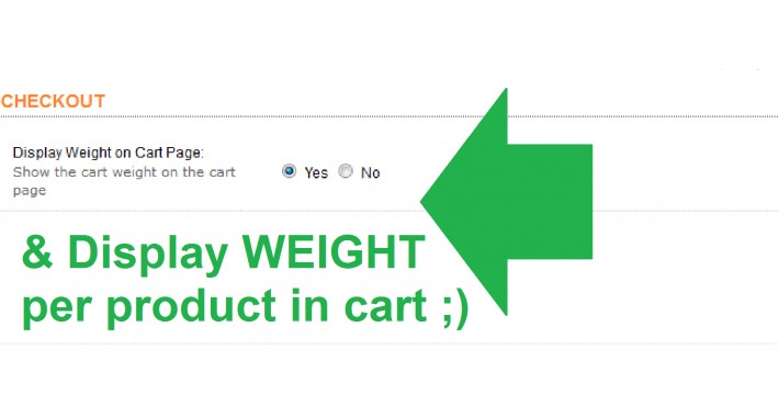 GGW vQmod Display weight for each product in cart