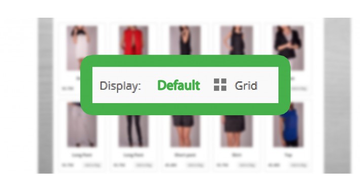 Grid view as default on category page
