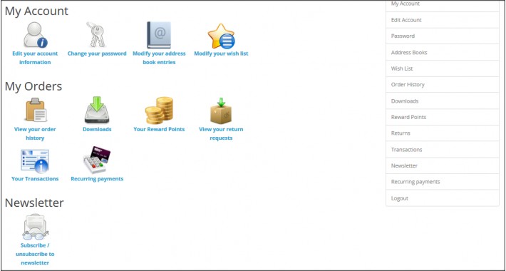 Buyer Account Icons
