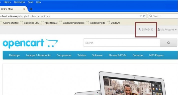 Remove Phone Number Store Header [VQMOD]