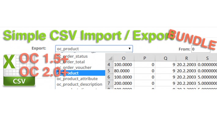 Simple CSV Import / Export, Any Database Table BUNDLE