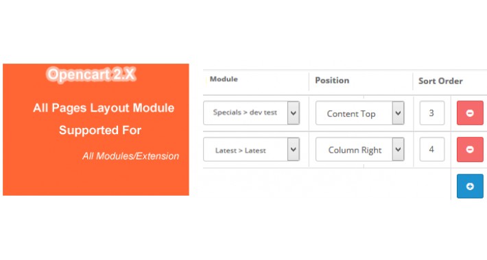 All pages Layout Module for OpeCart 2