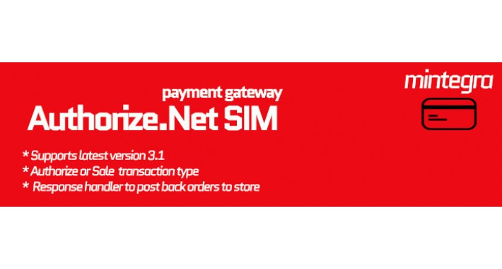 Authorize.Net SIM payment gateway for Opencart