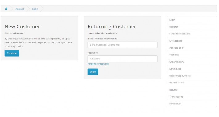 Username for customers vqmod