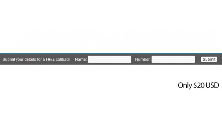 (VQMod) Sticky Footer Call Back Contact Form