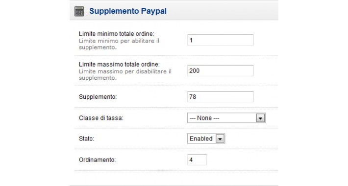 Supplemento Paypal