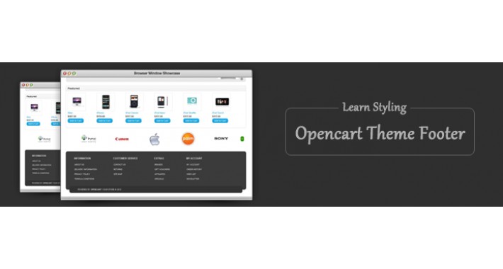 Opencart Tutorial - Learn Styling Opencart Theme Footer