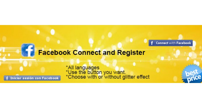 Facebook connect and register - Full customizable All Languages