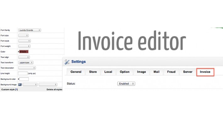 Invoice editor