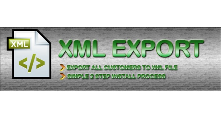 Export customers to xml