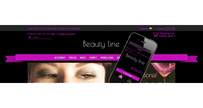 Beauty line responsive theme