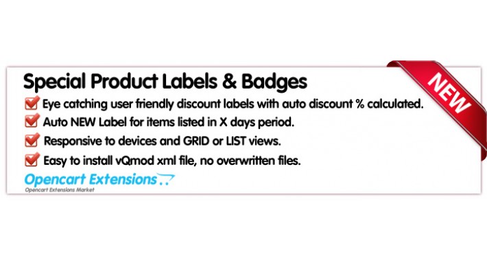 Special Product Discount Labes and Badges