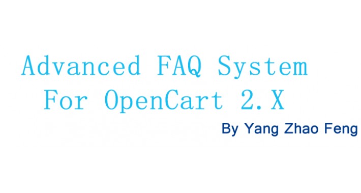 Advanced FAQ System For OpenCart 2.x
