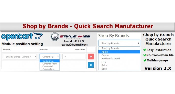 Shop By Brands - Opencart Version 2.X