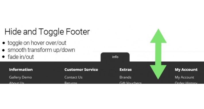 Hide and Toggle Footer (Smooth popup/slideup) vqmod