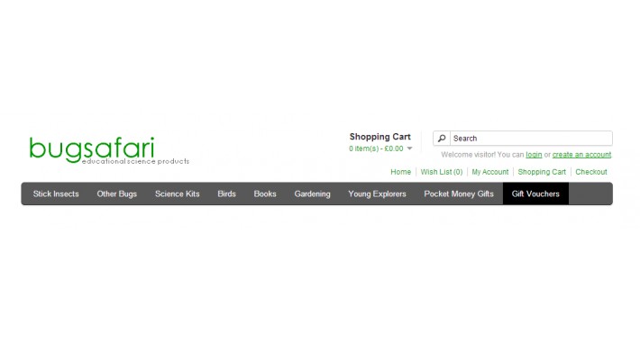 Gift Vouchers Category Link - Gift Certificates in Header Menu