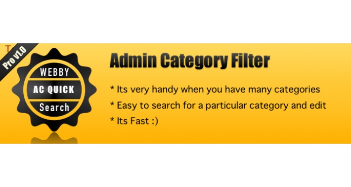 Admin Category Search | filter