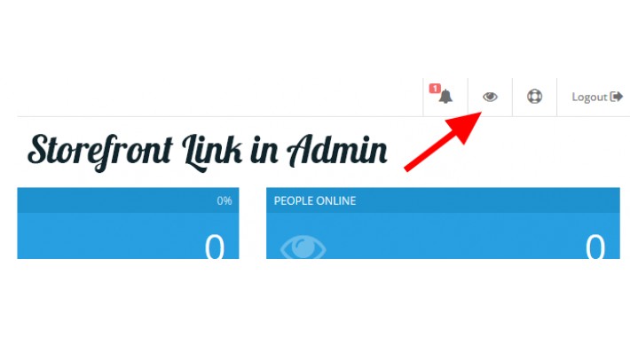 Storefront Link in Admin