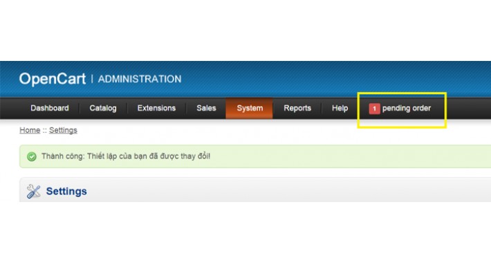 Pending Orders Notifications