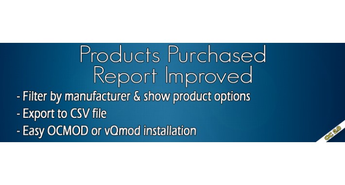 Products Purchased Report Improved (with CSV export)