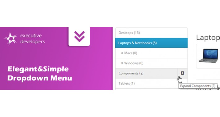 Elegant&Simple Dropdown Menu OCMOD 2.0x