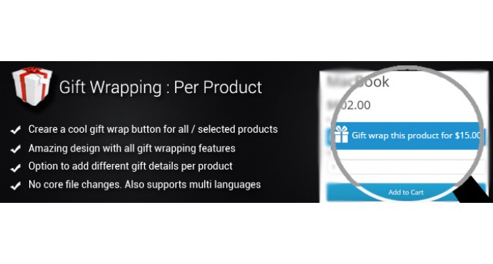 Gift wrapping per product basis