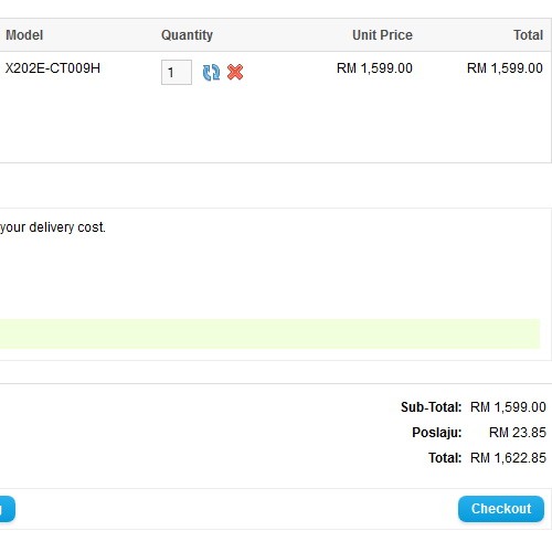 OpenCart Poslaju Malaysia with Volumetric Weight