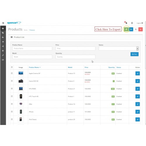 OpenCart - Export All Data (OCMOD)