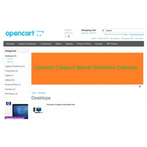 Opencart Opencart Category Banner Slideshow Vqmod