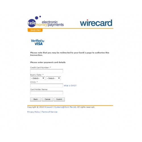 Opencart Wire Card Easypay 2 Payment Module