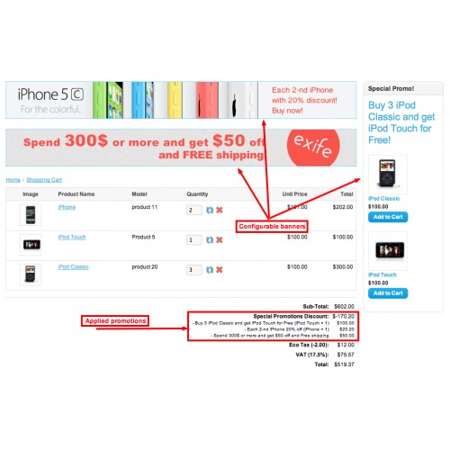 Activate coupon opencart