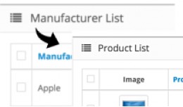 List Manufacturer Products [Admin area]